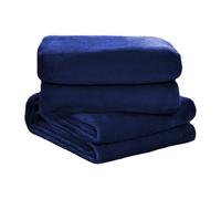 TIANTMIN Couverture Douillette 125 x 180 cm Chaude et Douce Couverture Douce et Moelleuse Chaude pour Canapé et Lit Chambre à Coucher Bureau, Bleu Marine