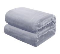 TIANTMIN Couverture Douillette 130 x 180 cm Chaud Couverture Fourrure Haute Qualité Chaude pour Maman, Femme et Petite Amie, Gris argenté