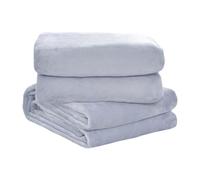 TIANTMIN Couverture Douillette 130 x 180 cm Chaude et Douce Couverture Douce et Moelleuse Chaude pour Canapé et Lit Chambre à Coucher Bureau, Gris argenté