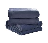 TIANTMIN Couverture Douillette 130 x 180 cm Chaude et Douce Couverture Douce et Moelleuse Chaude pour Canapé et Lit Chambre à Coucher Bureau, Gris Foncé