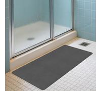 TIANTMIN Tapis de Bain en Pierre 50 x 75 cm Super Absorbant Tapis de Bain Antidéparant et Doux Facile à Nettoyer pour Douche, Salle de Paillasson, Chambre, Gris Foncé