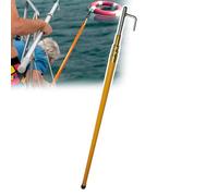 TIANTOO Perche Télescopique pour Gaffe (4/5/6/8 M), Crochets en Acier Inoxydable + Ouverture De 4,5 Cm, Charge Maximale De 250 Kg / 550 LB, pour Le Sauvetage Et La Récupération.,6M