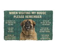 TIANTUR Paillasson Interieur extérieur N'oubliez Pas Le paillasson Leonberger Dogs House Rules décoration Maison 24"x36"