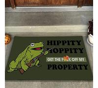 TIANTURNM Get The Fuck Off My Property Paillasson Funny Welcome Door Mat Gift for New Home 16"x24"