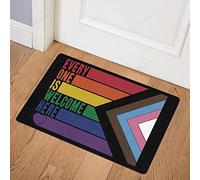 TIANTURNM Paillasson Interieur Entree Cadeau pour LGBT Tout Le Monde Bienvenue Ici paillasson Design décor à la Maison Home Chambre Cadeau 20"x32"