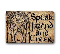 Tianturnm Paillasson Intérieur Entrée Geek - Tapis Salon Cuisine Salle de Bain - Parlez Ami Et Entrez - Home Cadeau 16x24