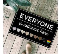 TIANTURNM Paillasson Interieur Entree Tout Le Monde est Le bienvenu Ici LGBT Paillasson Home Chambre Cadeau 20"x32"