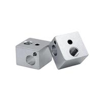tianwandong 1 extrudeuse de Bloc Chauffant à tête en J V5 en Aluminium, boîtier de Protection en Silicone for pièces d'imprimante 3D 16 x 16 x 12 mm(2pcs Sliver Block)