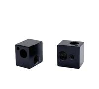 tianwandong 1 extrudeuse de Bloc Chauffant à tête en J V5 en Aluminium, boîtier de Protection en Silicone for pièces d'imprimante 3D 16 x 16 x 12 mm(2pcs Black Block)