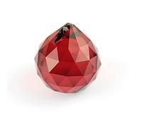 tianwandong 1 pièce de boule à facettes en verre de différentes couleurs 40 mm prismes d'éclairage en cristal for suspension de lustre(Dark Red)