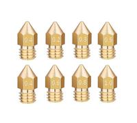 tianwandong Buse en laiton MK8 0,2 mm, 0,3 mm, 0,4 mm, 0,5 mm, 0,6 mm, 5/10 pièces, for tête d'extrudeuse 1,75 mm CR10 CR10S Ender-3, pièces d'imprimante 3D(10 PCS,0.8mm)