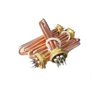 tianwandong Élément de résistance de chauffage de l'eau électrique 220V 380V, tout en cuivre, Tube de chauffage solaire 3kw 6kw 9kw 12kw for piscine(DN40,380V_9KW 285MM)