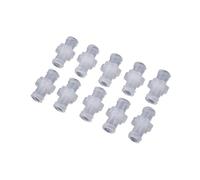 tianwandong Lot de 10 connecteurs de seringue Luer femelles vers femelles transparents, faciles à utiliser, en plastique for pièces pneumatiques, durables
