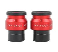 tianwandong Lot de 2 oculaires à grand champ WF5X WF10X WF15X WF20X WF30X for microscope stéréo binoculaire trinoculaire Interface d'installation 30 mm(WF10X-23MM Red)