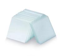tianwandong Lot de 50 lames microscope + 100 verre protection vierges pré-nettoyées for la biologie des sciences biologiques base(20x20mm Cover Glass)