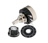 tianwandong RV24YN20S Lot de 3 potentiomètres à film carbone 1K, 2K, 5K, 10K, 20K, 50K, 100K, 1M Ohm, cône rotatif simple avec bouton A03 et cadran(500 Ohm)