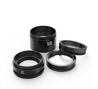 tianwandong WD165 0,5X,7X 1,0X 2, Objectif d'objets auxiliaires de caméra microscope for à zoom stéréo trinoculaire Lentille en verre Barlow(2X Barlow Lens)