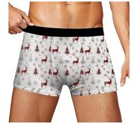TianWlio Boxer Homme Calecon Noël Impression 3D Noël Élastique Boxeurs Christmas Motif Vacances Slips Nouveauté Shorts Caleçons Personnalisé Fantaisie sous-vêtements Collection de Noël Underwear