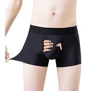 TianWlio Boxer pour Homme Calecon Boxer Homme DrôLes Caleçon Rigolo Cadeau Anniversaire Original Boxer Humour Confectionné en Chine Designs Originaux Idéal comme Cadeau (Black, XXL)