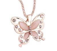 TianWlio Collier Papillon en Argent Plaqué pour Femme, Jeune Fille Ras de Cou avec Pendentif Papillon, Chaîne Réglable Pour femmes (Gold, One Size)