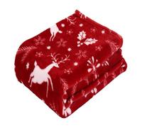 TianWlio Couverture Personnalisée de Noël - Motifs Imprimés, Plaid Décoratif Doux et Confortable pour Canapé, Patchwork Classique, Jeté pour Lit (A, A)