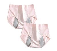TianWlio Culotte Femme sans Couture Slip Taille Extensible Anti-Fuites sous-Vêtements Lavable Confortable Respirant Menstruelle Lingerie Pas Cher Multicolore Shorty Femme 2pc (Hot Pink, XL)