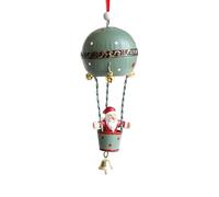 TianWlio Décoration de montgolfière de Noël avec Cloche Décorations de montgolfière de Noël Décorations suspendues pour Arbre de Noël du Père Noël décoratives pour Table Chambre (Green, One Size)