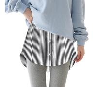 TianWlio Extensions de Chemise Femme Mini Jupe Chemise Extender Femme Réglable Extensibles Rallonges de Chemise Tendance Elastique Mini Jupon Demi-Longueur Polyvalente Extenseurs Jupe
