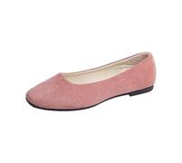 TianWlio Femme Ballerines à Enfiler Daim à Bout Pointu Classiques Shoes Mémoire Coloré Macaroon Colorful Ballerines Confortable Marche Quotidienne Chaussures Chic (Watermelon Red, 36)