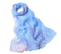 TianWlio Femme Écharpe en soie Silk Scarf Echarpe Châle Doux Etole Léger Leopard Wraps Echarpe Châle Ultra-Léger Respirant Elégant Echarpe Soie Mousseline de Soie (Beige, One Size)