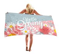 TianWlio Serviette de Plage en Microfibre Serviette de Plage Anti-Sable et Séchage Rapide Super Douce Serviette de Plage pour Le Sport, Plage, Camping et Randonnées (B, One Size)