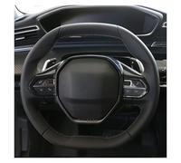 Tianwu03 Autocollant de Garniture de Volant à Paillettes for Peugeot 208 GT Line 2020 2021, Accessoires de Voiture Jameo Auto(Carbon Fiber Black)