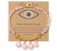 TIANXIAOQWE Bracelet avec pendentif en pierre de 4 mm - En acier inoxydable - Pour femme - Tube coudé - Simple - Décoration faite à la, Pierre Bois, Cristal
