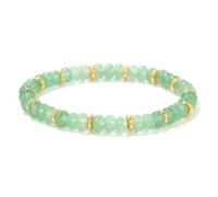 TIANXIAOQWE Bracelet de perles en pierre abaque de 4 x 6 mm pour femme, simple et polyvalent, adapté pour les hommes et les femmes, 19cm, Pierre Bois, Cristal