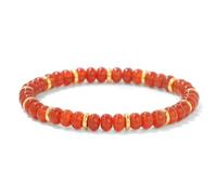 TIANXIAOQWE Bracelet de perles en pierre abaque de 4 x 6 mm pour femme, simple et polyvalent, adapté pour les hommes et les femmes, 19cm, Pierre Bois, Cristal