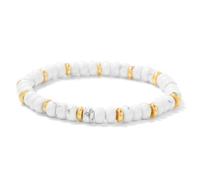 TIANXIAOQWE Bracelet de perles en pierre abaque de 4 x 6 mm pour femme, simple et polyvalent, adapté pour les hommes et les femmes, 19cm, Pierre Bois, Cristal