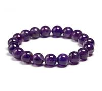 TIANXIAOQWE Bracelet de perles en pierre naturelle simple pour un usage quotidien, 20cm, Pierre Bois, Cristal