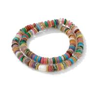 TIANXIAOQWE Bracelet de plage avec perles d'eau douce et élastique - Style bohème, Pierre Bois, Cristal