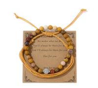TIANXIAOQWE Bracelet d'été style bohémien 6 mm avec perles en pierre papillon éléphant cactus accessoires corde couple, Pierre Bois, Cristal