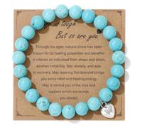 TIANXIAOQWE Bracelet en bois européen et américain avec perles en pierre et croix pour homme et femme, accessoire simple, Pierre Bois, Cristal