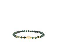 TIANXIAOQWE Bracelet en corde élastique cylindrique avec pierre de 4 mm, 19cm, Pierre Bois, Cristal