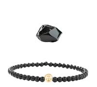 TIANXIAOQWE Bracelet en pierre naturelle de 4 mm fait à la main en grenat pour femme, 19cm, Pierre Bois, Cristal