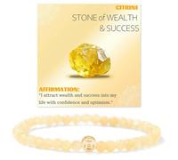 TIANXIAOQWE Bracelet en pierre naturelle de 4 mm fait à la main en grenat pour femme, 19cm, Pierre Bois, Cristal