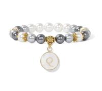 TIANXIAOQWE Bracelet Femme Pendentif Perle Pierre Naturelle Simple Homme Femme, 19cm, Pierre Bois, Cristal