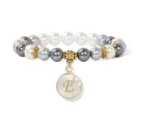 TIANXIAOQWE Bracelet Femme Pendentif Perle Pierre Naturelle Simple Homme Femme, 19cm, Pierre Bois, Cristal