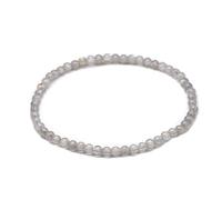 TIANXIAOQWE Bracelet labradorite en malachite verte naturelle de 4 mm pour femme, 19cm, Pierre Bois, Cristal