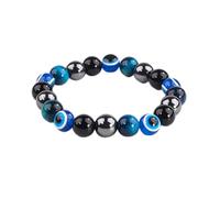 TIANXIAOQWE Bracelet tissé perle bracelet obsidienne cercle unique, Pierre Bois, Cristal