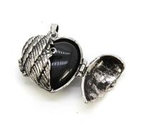 TIANXIAOQWE Collier avec pendentif en pierre de cœur pour femme, pendentif en pierre de quartz rose naturelle, chaîne en argent, Pierre en verre émaillé cristal, Zircone cubique Agate Obsidienne