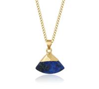 TIANXIAOQWE Collier avec pendentif en pierre en forme d'éventail pour femme, 45cm, Pierre Bois, Cristal