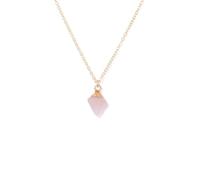 TIANXIAOQWE Pendentif en poudre de pierre naturelle européenne et américaine - Chaîne simple de style plage - Accessoires de collier - Chaîne de clavicule, Pierre Bois, Cristal